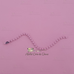 Corrente de Bolinha completa com fecho canoa - Rosa bebê - Kit com 5 unidades - loja online