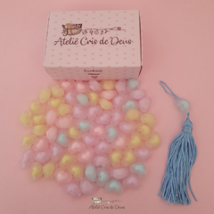 Passador para Tassel coração fosco - Kit com 10 unidades