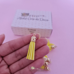 Kit tassel pingente camurça - Amarelo