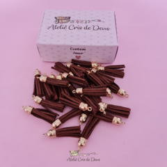 Kit tassel pingente camurça - Marrom - comprar online