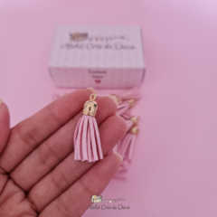 Kit tassel pingente camurça - Rosa