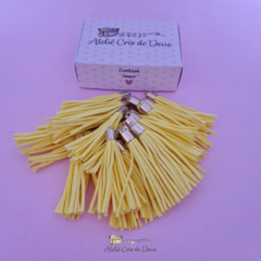 Kit tassel pingente camurça - Amarelo - Ateliê Cris de Deus
