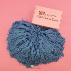 Tassel Pingente 7cm - Azul Turquesa