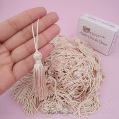 Kit Tassel Pingente 7cm - com 5 unidades - Bege