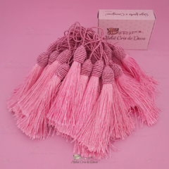 Tassel Pingente 9cm com Tulipa - Rosa