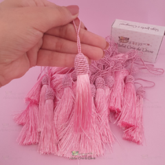 Tassel Pingente 9cm com Tulipa - Rosa