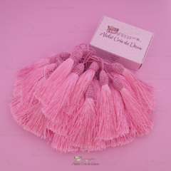 Tassel Pingente 9cm com Tulipa - Rosa