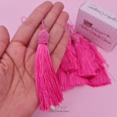 Kit Tassel Pingente 9cm com Tulipa com 2 unidades - Rosa Médio