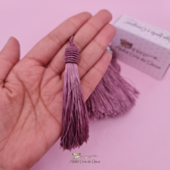 Kit Tassel Pingente 9cm com Tulipa com 2 unidades - Roxo médio