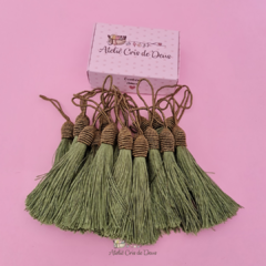 Kit Tassel Pingente 9cm com Tulipa com 2 unidades - Verde Musgo - comprar online