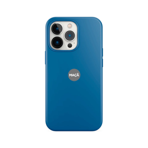 IPHONE 13 PRO MAX - CAPA SILICONE - AZUL JEANS CLARO
