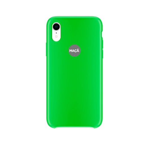 IPHONE XR - CAPA SILICONE - VERDE NEON
