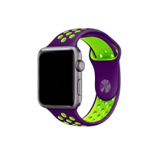 PULSEIRA APPLE WATCH 42/44MM - SILICONE SPORT ROXO E VERDE