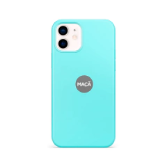 IPHONE 12/12 PRO - CAPA SILICONE - VERDE ÁGUA