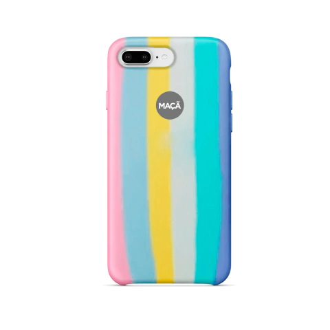 IPHONE 7 PLUS/8 PLUS - CAPA SILICONE - ALGODÃO-DOCE