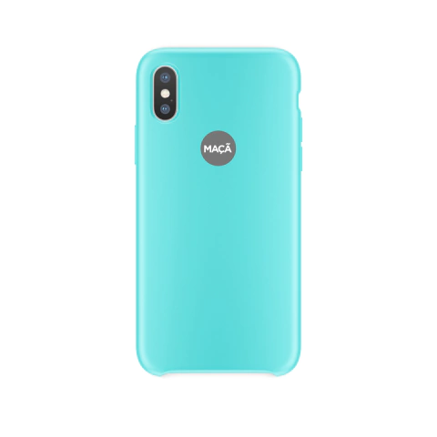 IPHONE X/XS - CAPA SILICONE - VERDE ÁGUA - comprar online