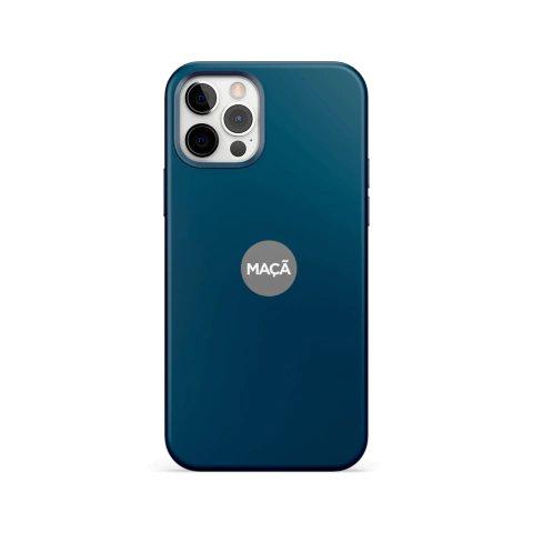 IPHONE 12 PRO MAX - CAPA SILICONE - AZUL MARINHO