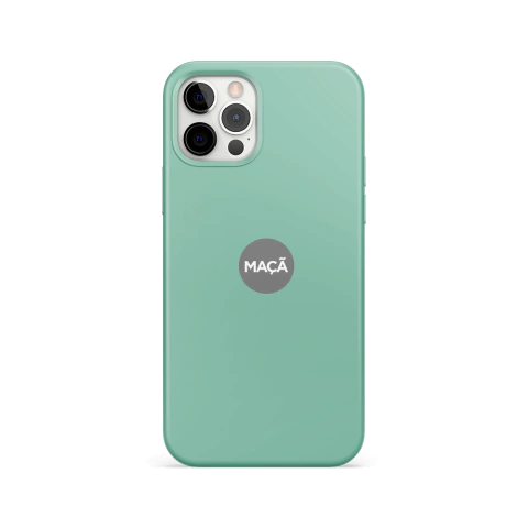 IPHONE 12 PRO MAX - CAPA SILICONE - VERDE CHÁ