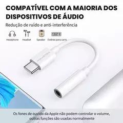 ADAPTADOR TIPO-C PARA P2 3,5MM - BRANCO