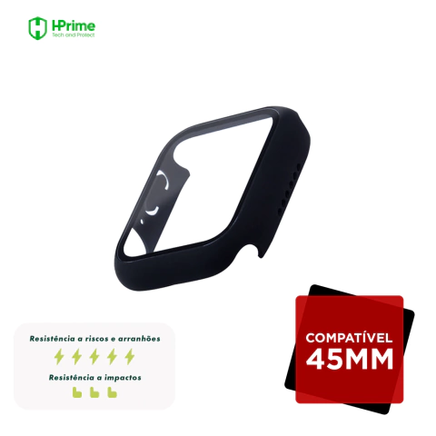 WATCH 45MM - BUMPER PRETO COM PELICULA DE VIDRO - HPRIME