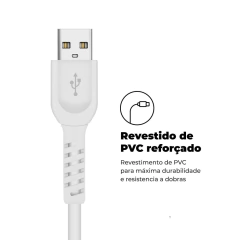 CABO MICRO USB DSHOCK - BRANCO - GSHIELD - Playfix.com.br