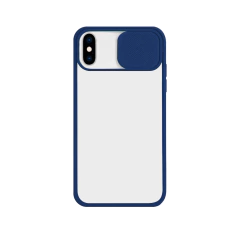 IPHONE X/XS - CAPA TPU COM PROTEÇÃO NA CÂMERA - AZUL MARINHO