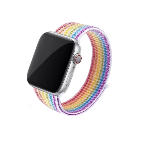 PULSEIRA APPLE WATCH 42/44MM - NYLON ARCO-ÍRIS