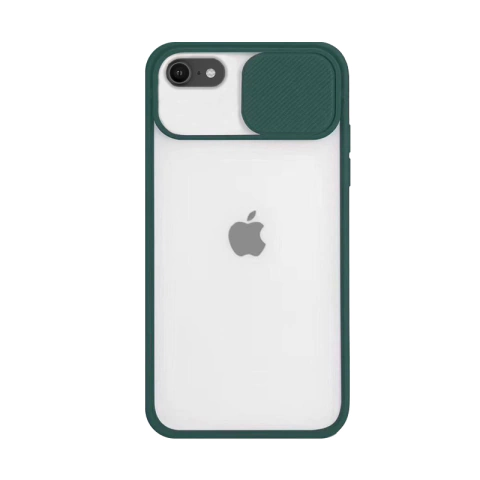 IPHONE 7/8 - CAPA TPU COM PROTEÇÃO DA CÂMERA - VERDE ESCURO