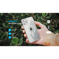 IPHONE 12 PRO MAX - CAPA IMPACTOR CLEAR MAGSAFE - CUSTOMIC - Playfix.com.br
