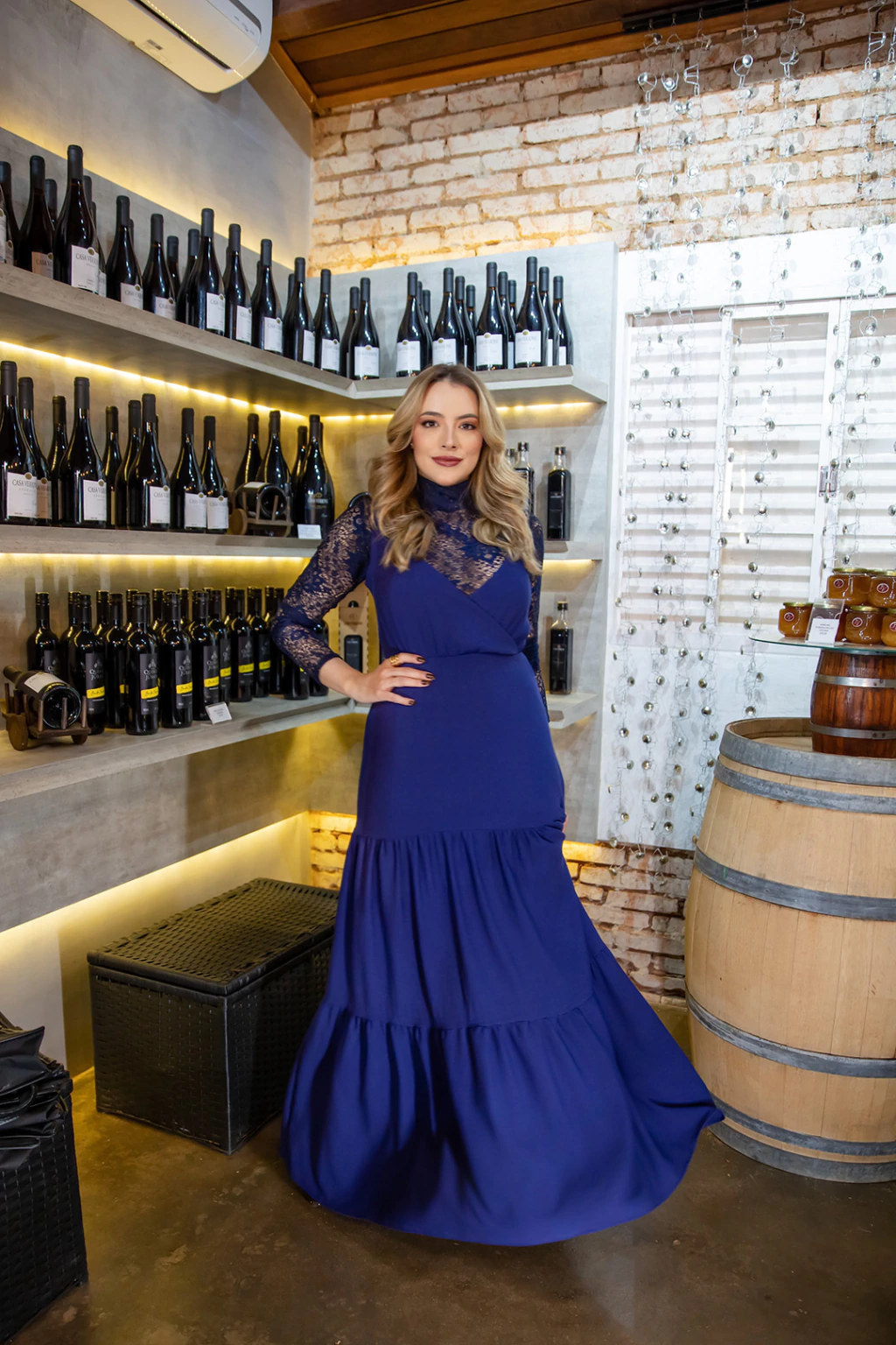 Vestido Longo Lara - Azul Imperial