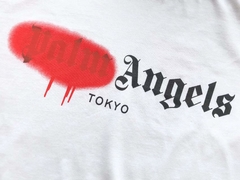 Camiseta Palm Angels Tokyo Spray White and Red - comprar online