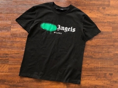 Camiseta Palm Angels Milano Spray Black and White