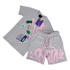 Conjunto SYNA World Cinza/Rosa