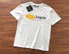 Camiseta Palm Angels Los Angeles Spray White and Yellow