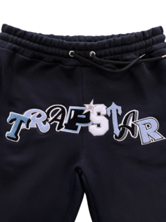 Conjunto Trapstar Widcard Zip Preto/Azul - loja online