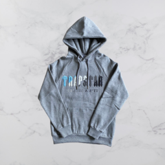 Conjunto Trapstar Chenille Decoded Cinza/Azul