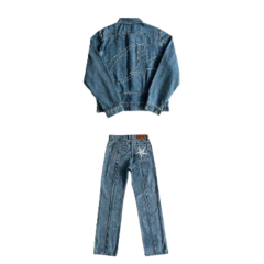 Conjunto Corteiz Jeans Azul