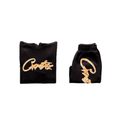 Conjunto Corteiz Alpha Bet Preto/Laranja