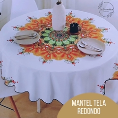 mantel redondo tela - La Manolita