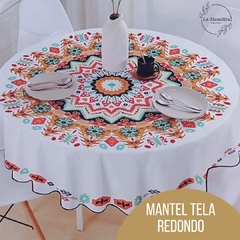 mantel redondo tela - tienda online