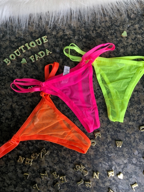 Calcinha personalizável neon em tule
