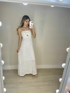 Vestido feminino longo de tricot