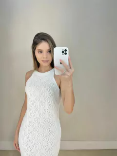 vestido de corte assimétrico de tricot - comprar online