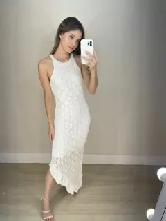 Imagem do vestido de corte assimétrico de tricot