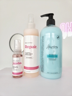 COMBO RECONSTRUCCIÓN - Bomba Proteica, Spray Repair, Serum Jojoba