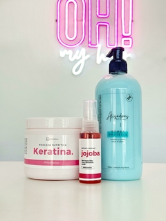 COMBO RECONSTRUCCIÓN - Bomba Proteica, Máscara Keratina, Serum Jojoba