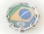 Pandeiro 12" O Profissional Fórmica Branco com Pele Bandeira do Brasil com Afinação Simples na internet