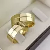 Par de alianças ouro 18K detalhe 7mm
