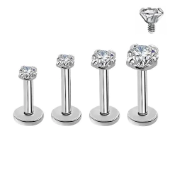 piercing labret pedra redonda