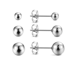 brincos de bolinhas prateadas